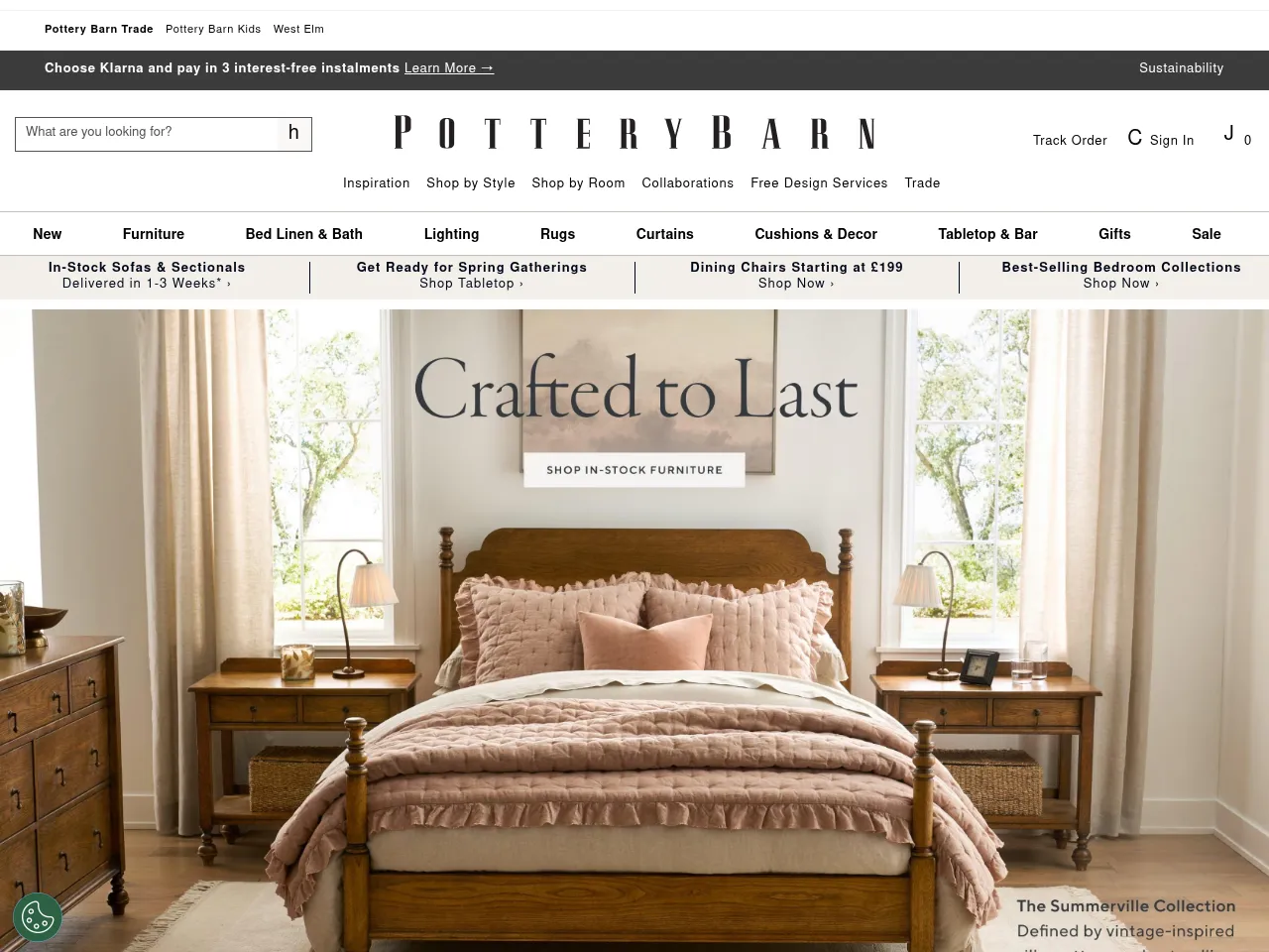 Pottery Barn Screenshot
