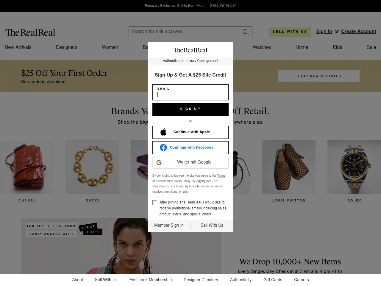 The RealReal Screenshot