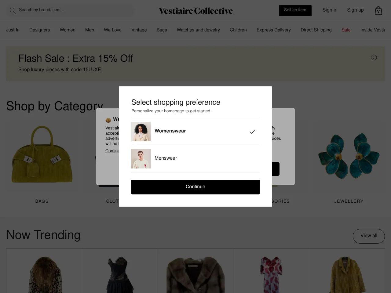 Vestiaire Collective Screenshot