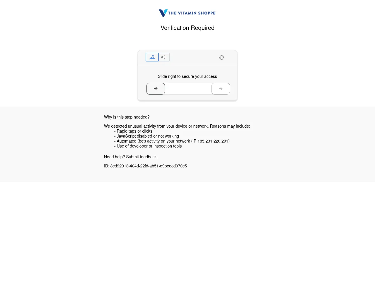 The Vitamin Shoppe Screenshot