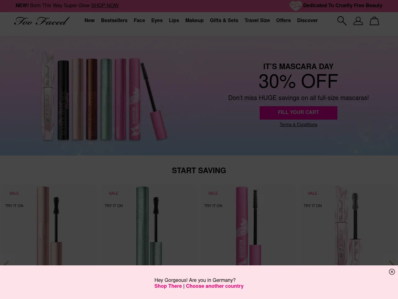 Too Faced Screenshot