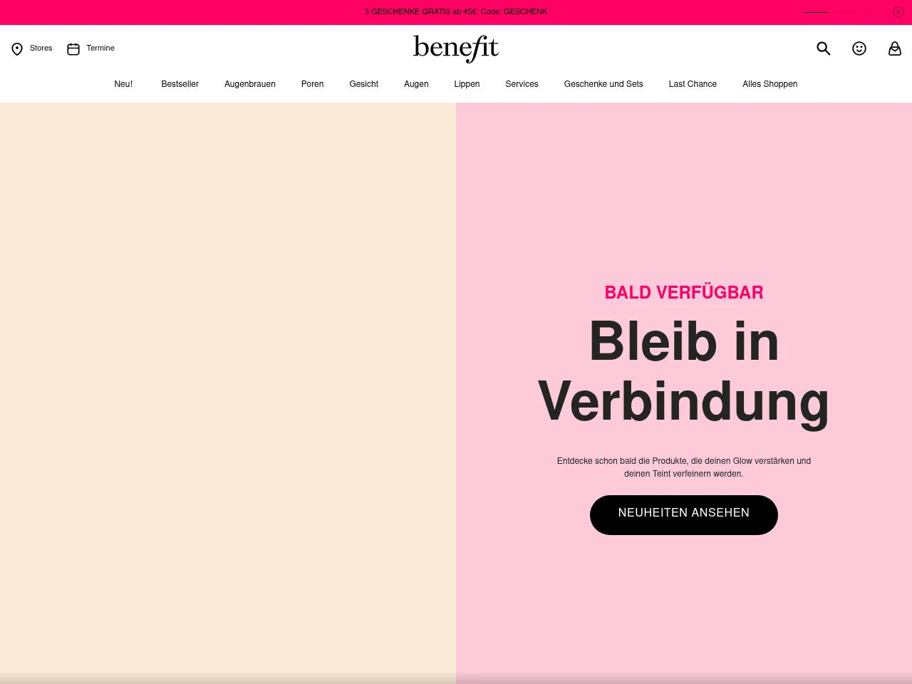 Benefit Cosmetics Screenshot