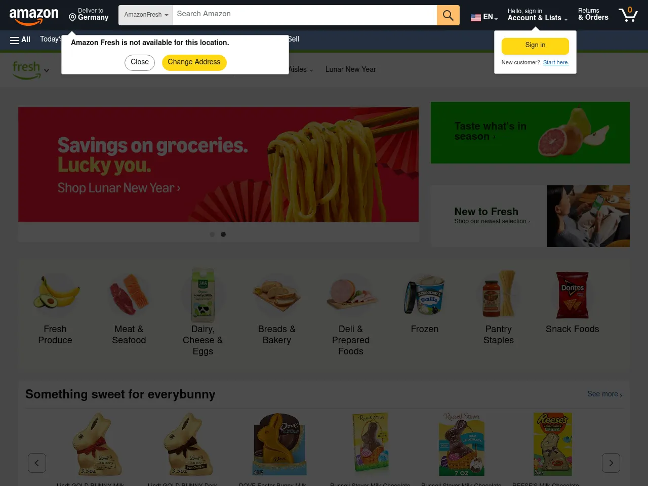 Amazon Fresh Screenshot