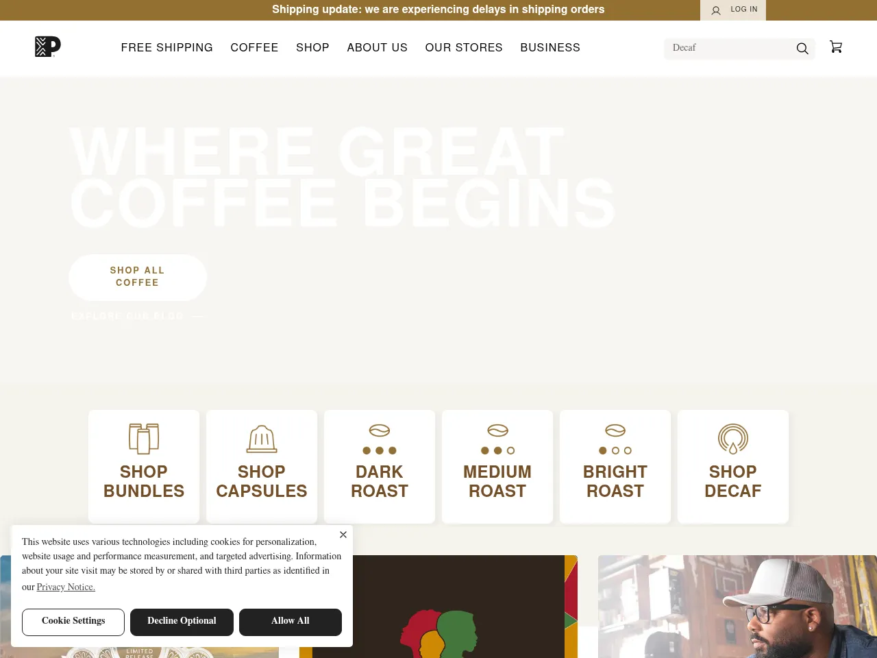 Peet's Coffee Screenshot