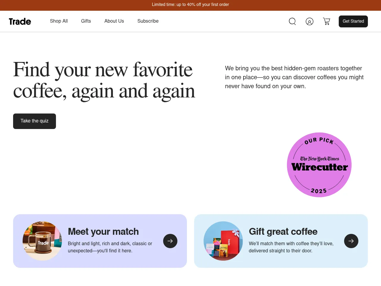 Trade Coffee Screenshot