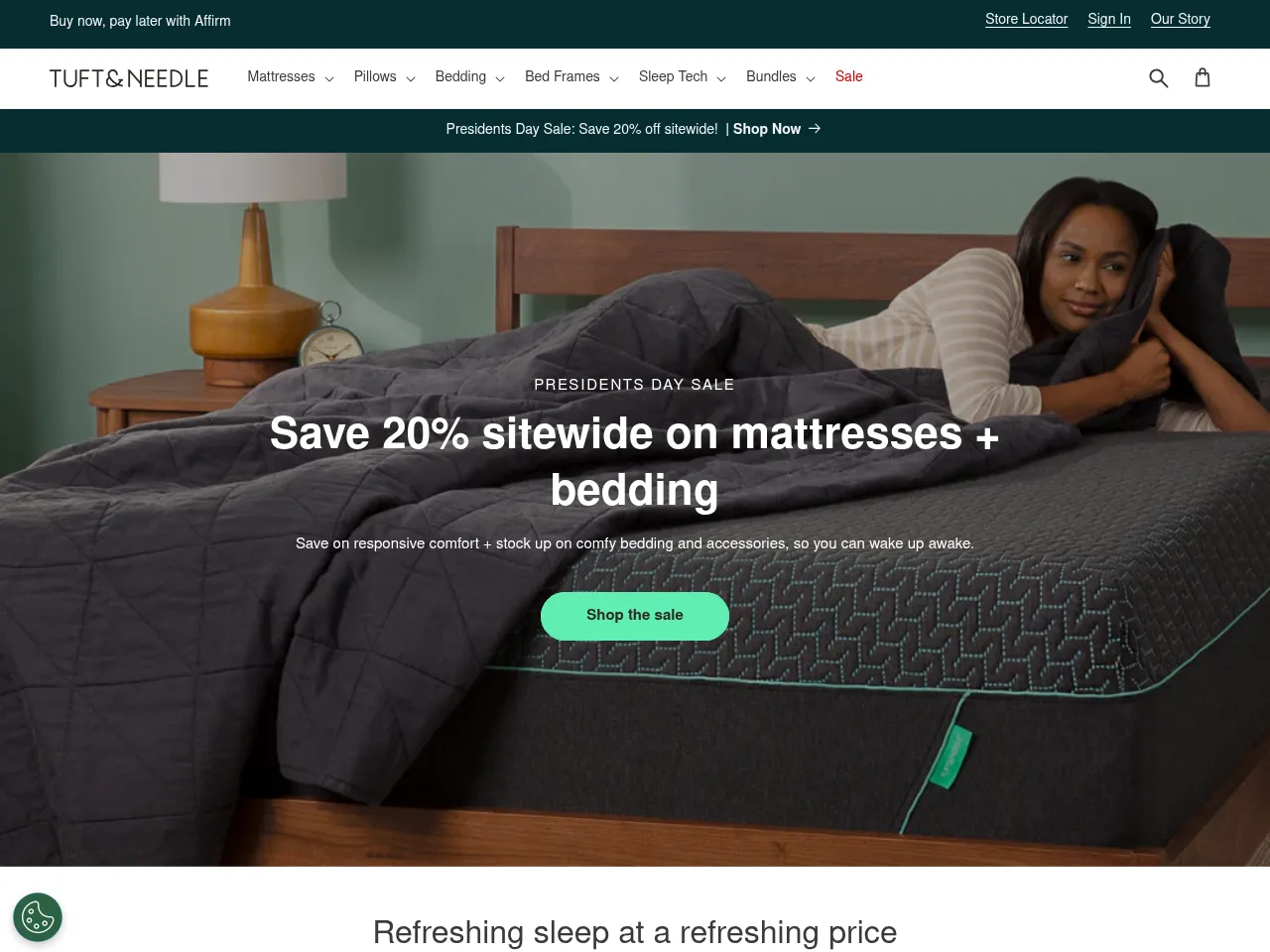 Tuft & Needle Screenshot