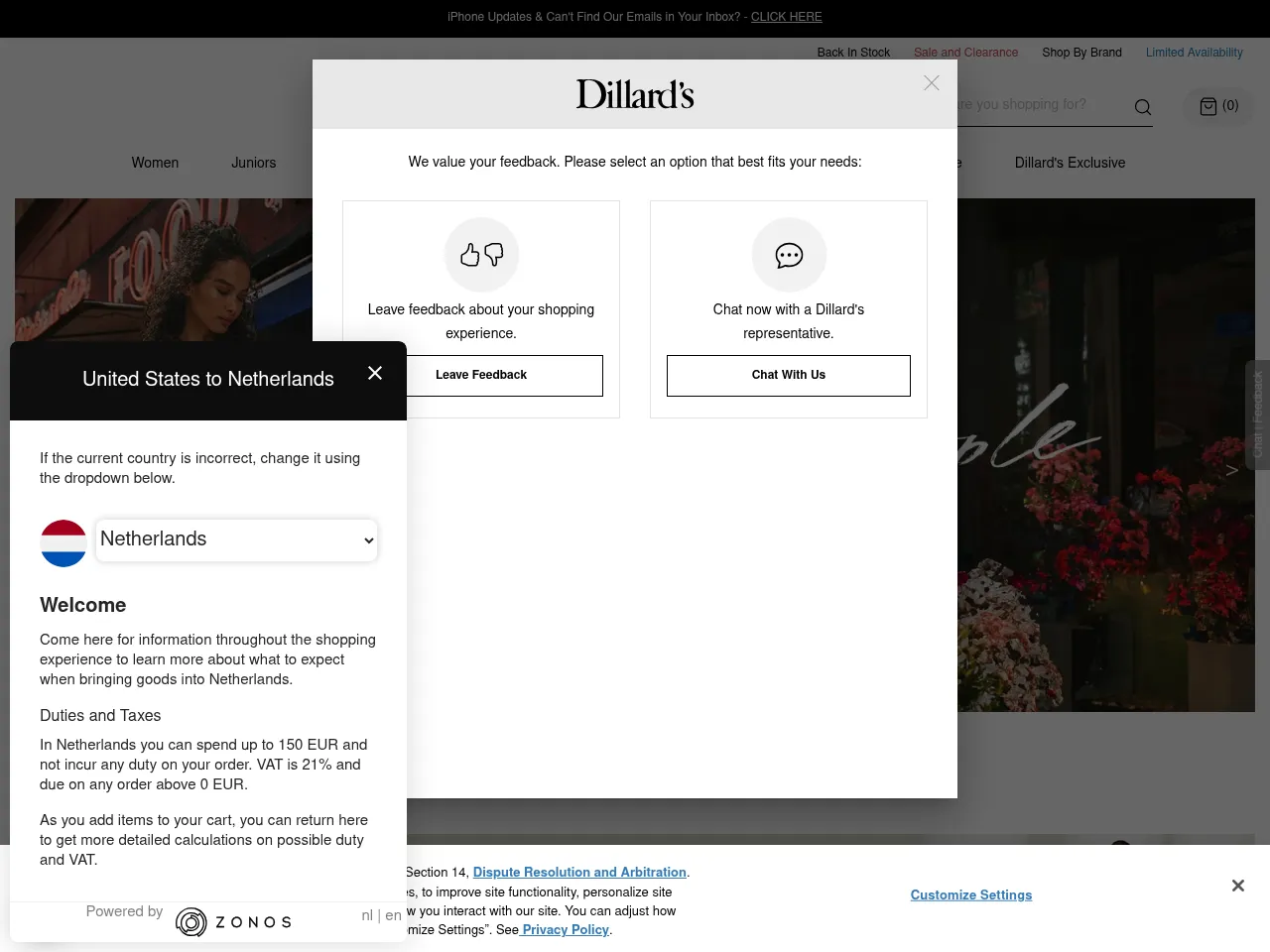 Dillard's Screenshot