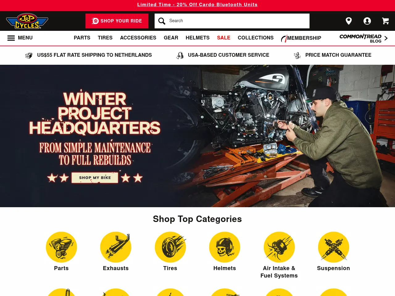 J&P Cycles Screenshot