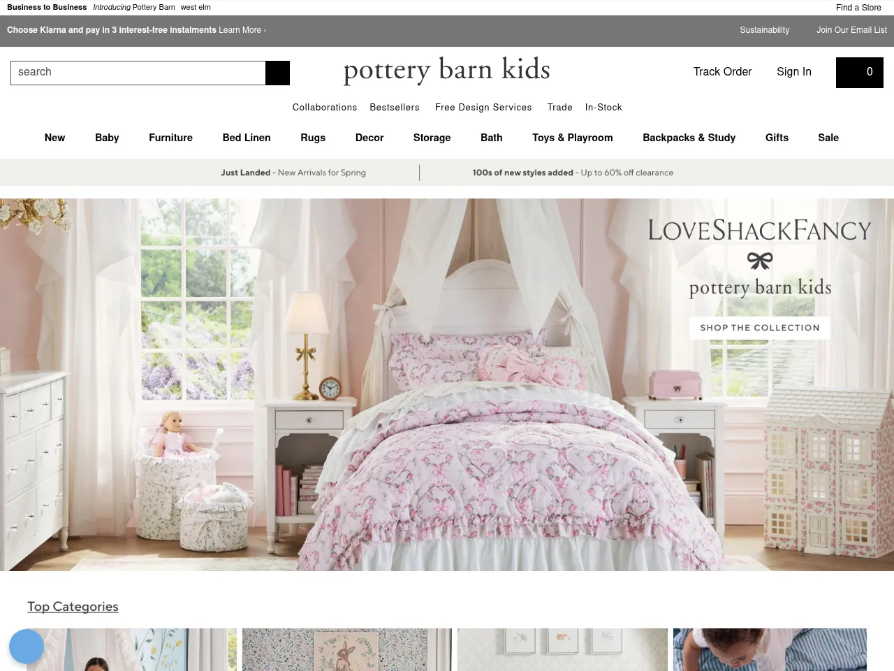 Pottery Barn Kids Screenshot