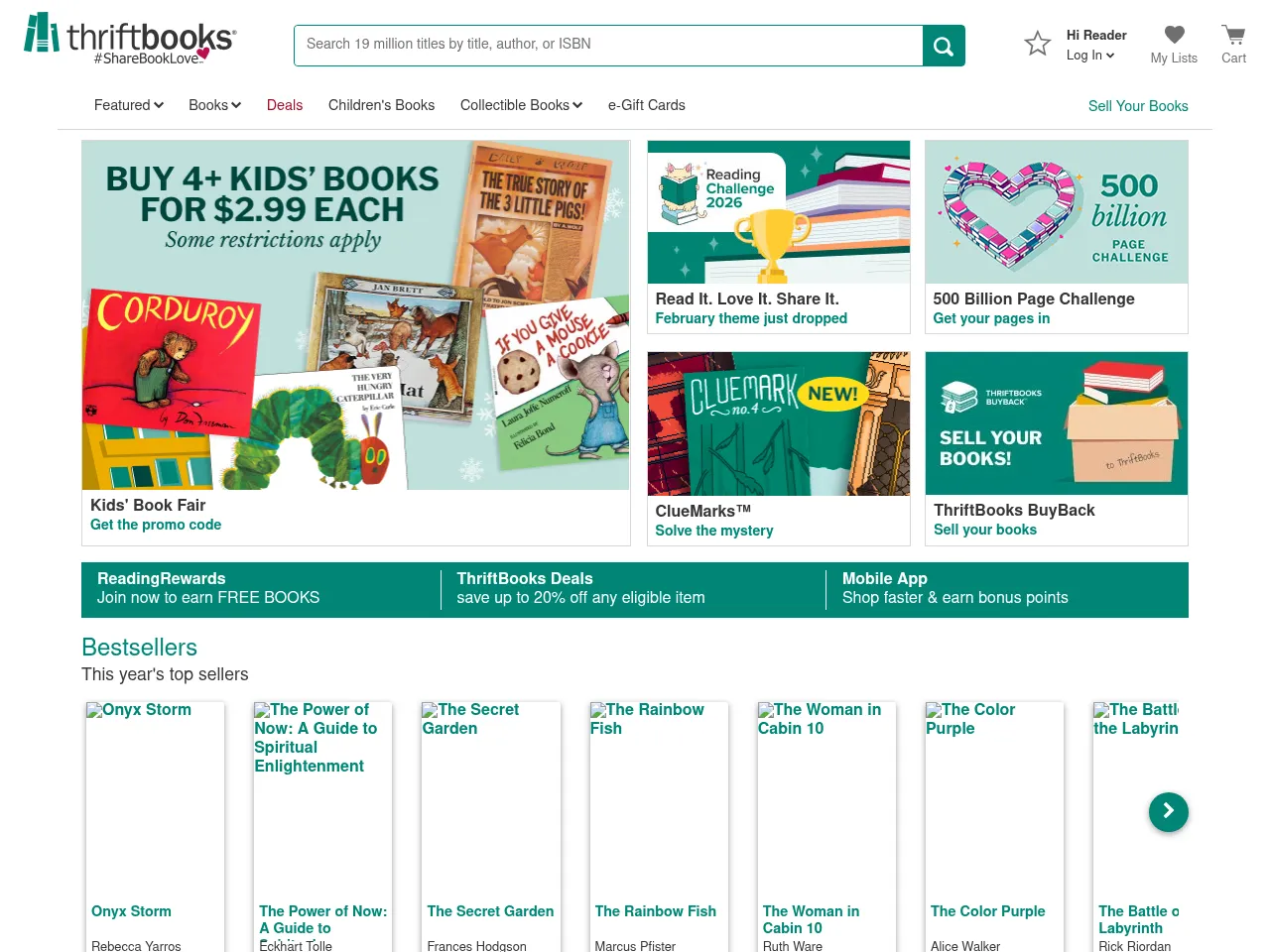 ThriftBooks Screenshot