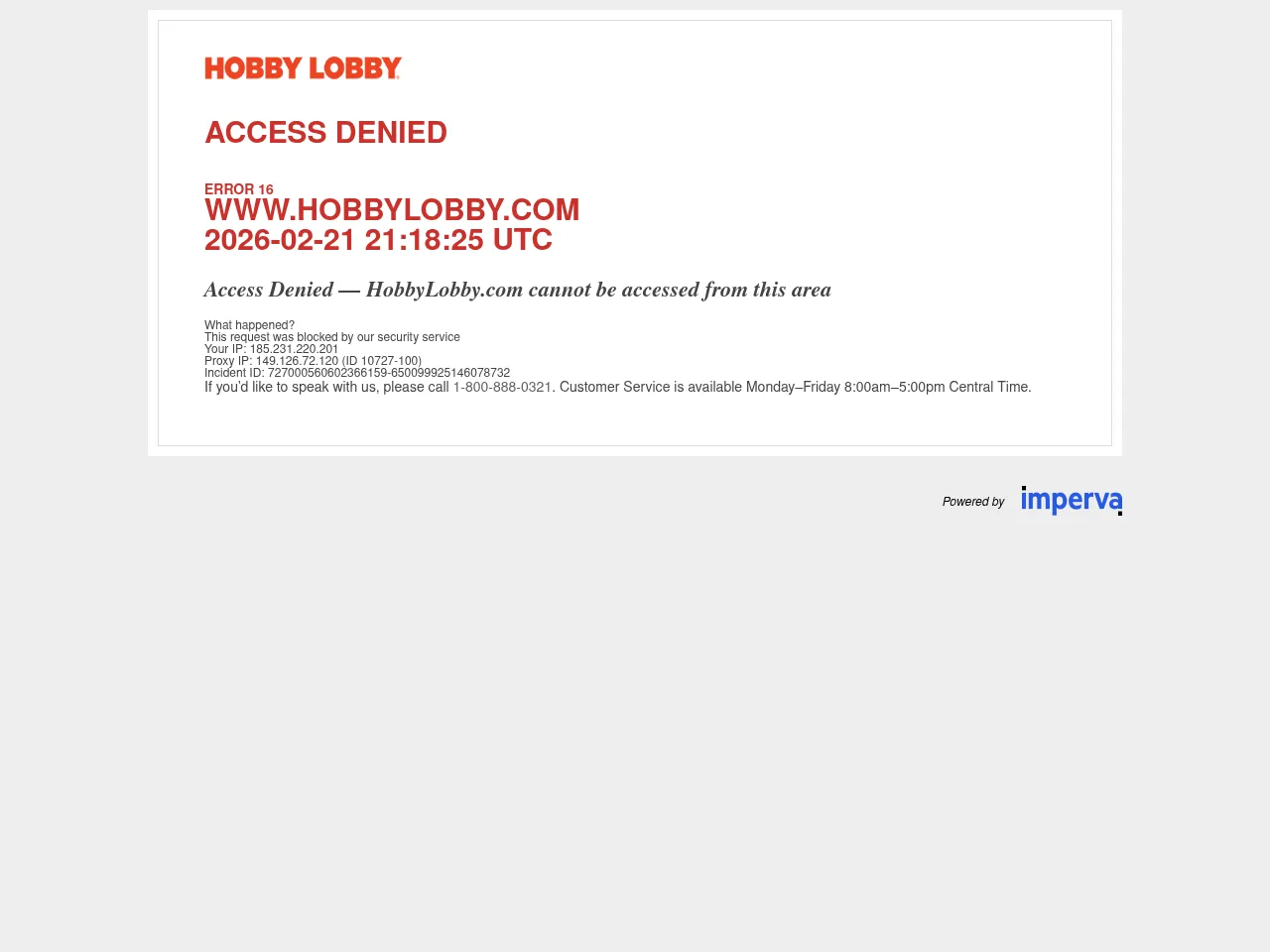 Hobby Lobby Screenshot