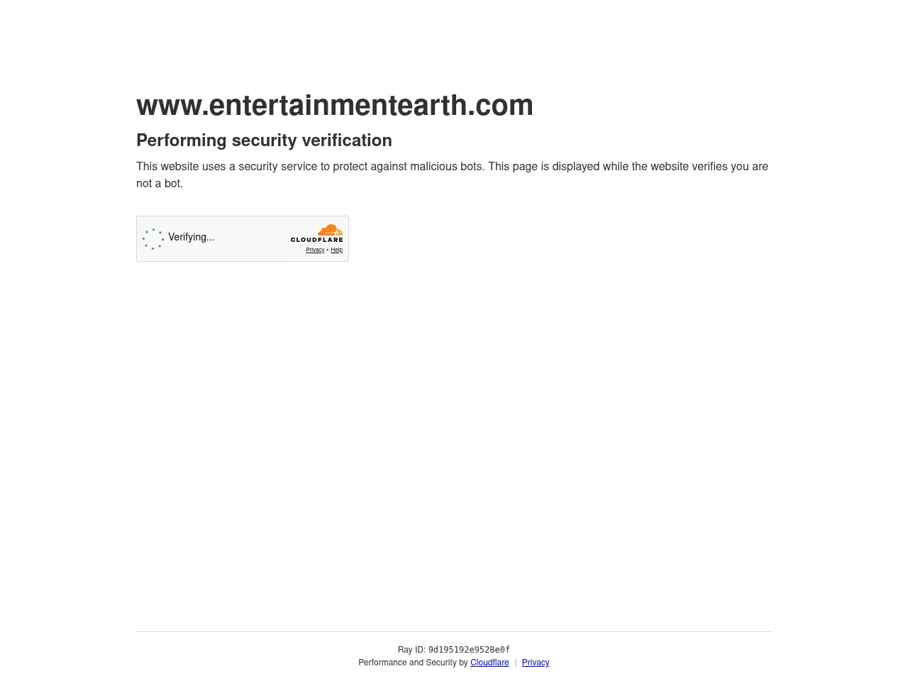 Entertainment Earth Screenshot