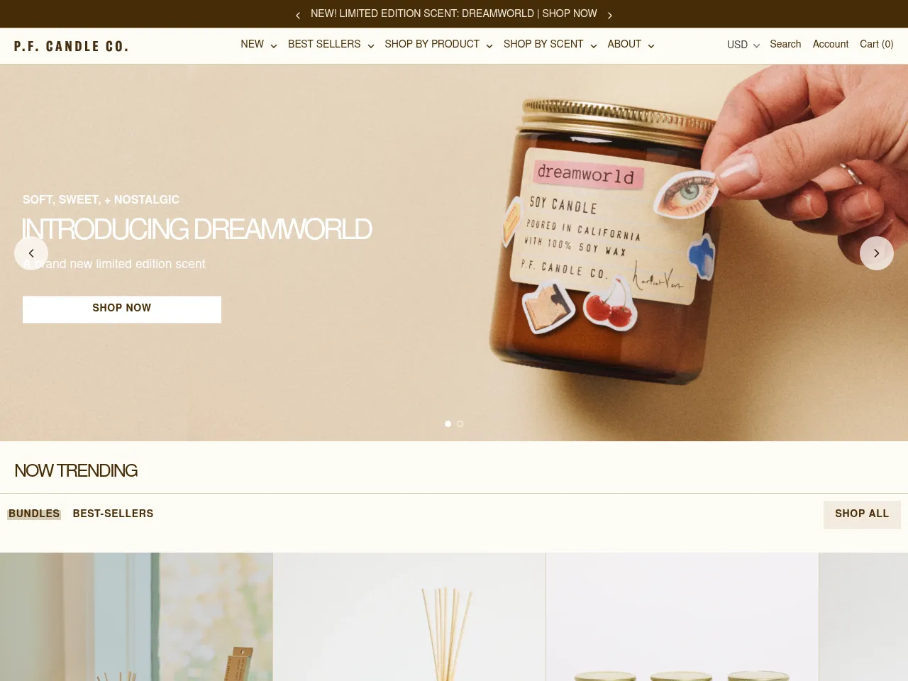 P.F. Candle Co. Screenshot