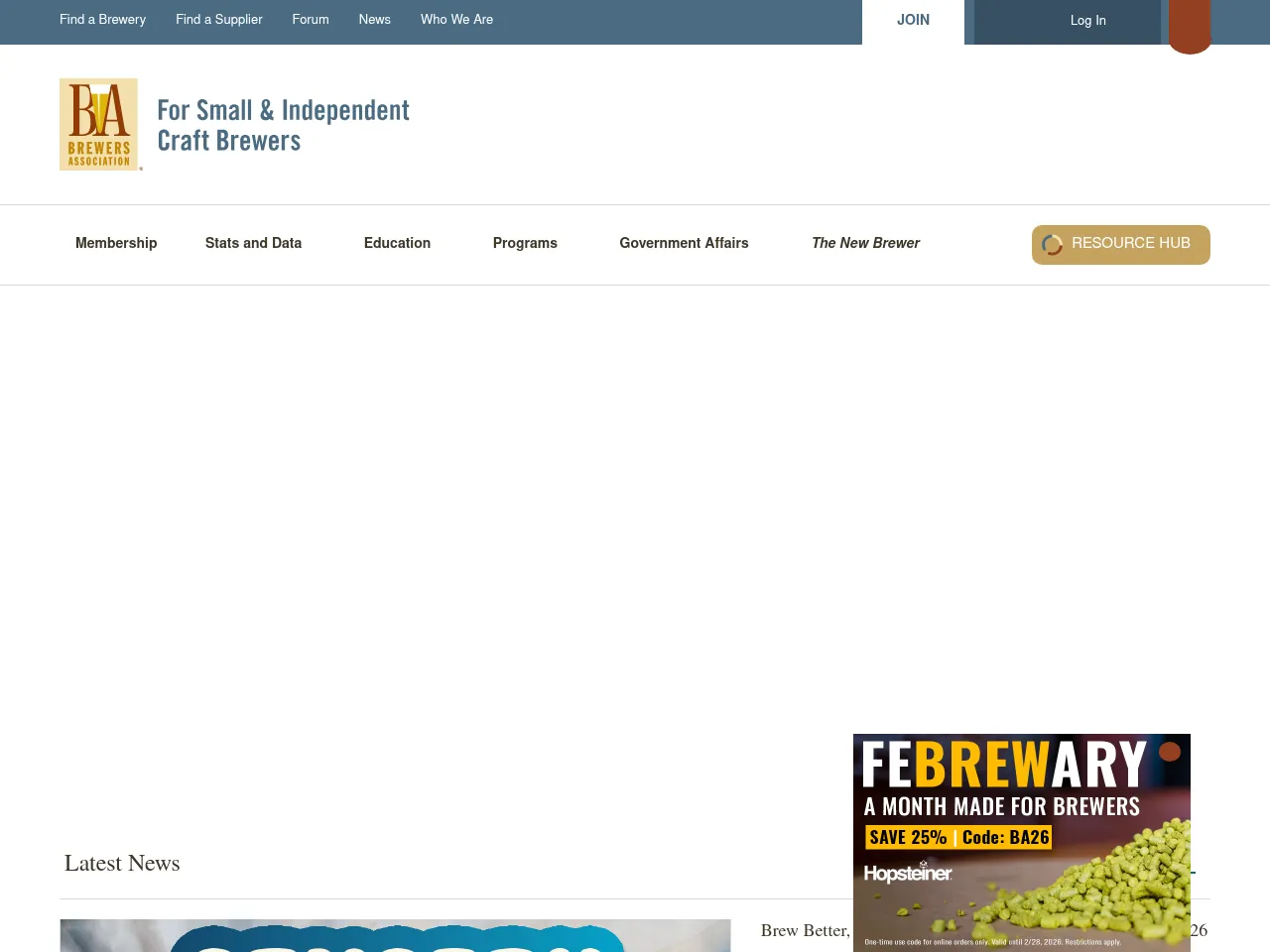 Brewers Association Screenshot