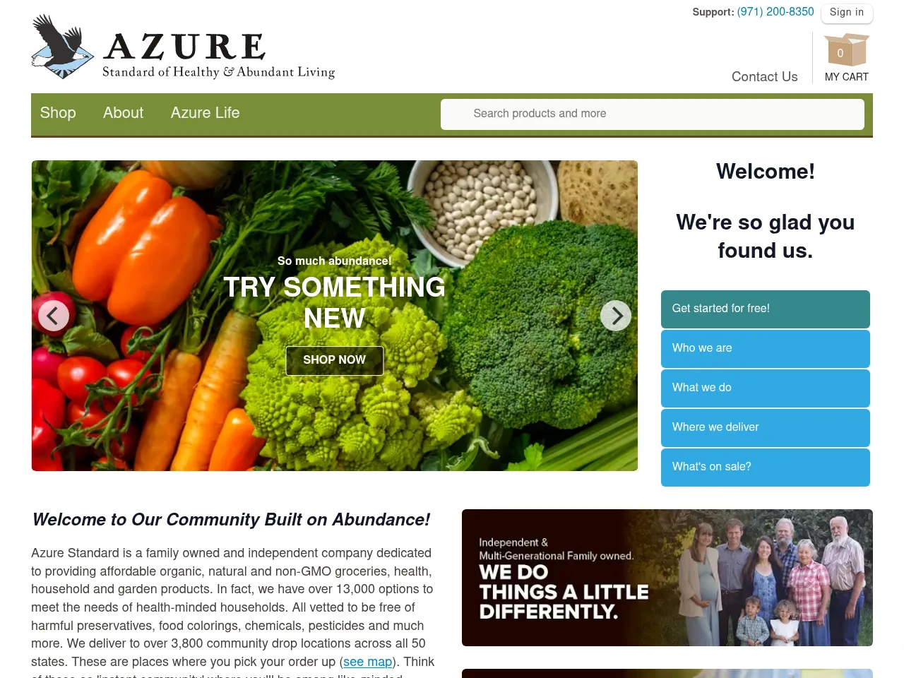 Azure Standard Screenshot